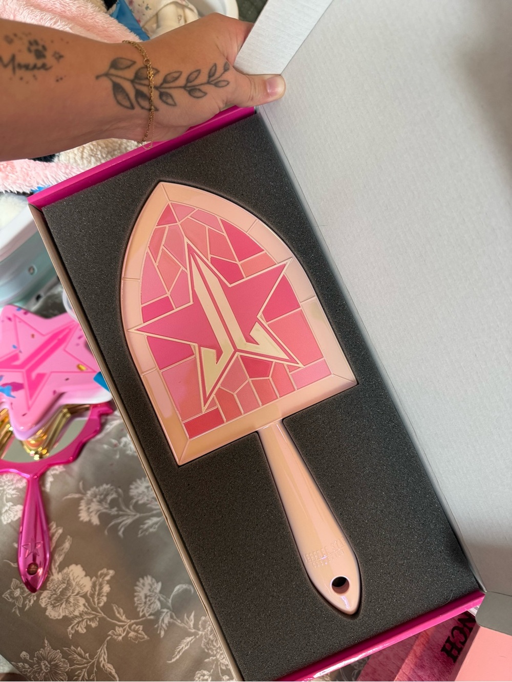 Jeffree Star Pink Religion Hand Mirror